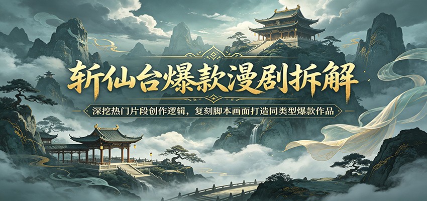 斩仙台爆款漫剧拆解：深挖热门片段创作逻辑，复刻脚本画面打造同类型爆款作品-91副业网