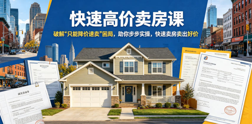 快速高价卖房课，破解“只能降价速卖”困局，助你步步实操，快速卖房卖出好价(更新2026)-91副业网