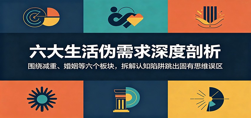 六大生活伪需求深度剖析：围绕减重、婚姻等六个板块，拆解认知陷阱跳出固有思维误区-91副业网