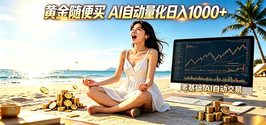 黄金随便买？AI自动外汇量化交易 在家当皇帝 日入1000+-91副业网