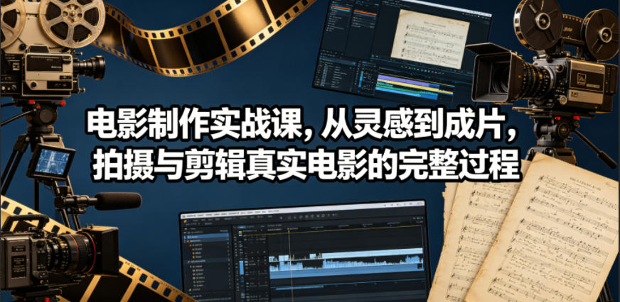 电影制作实战课，从灵感到成片，拍摄与剪辑真实电影的完整过程【原创双语字幕】-91副业网