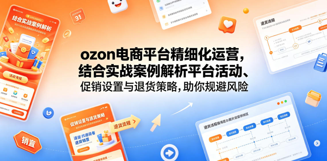 ozon电商平台精细化运营，结合实战案例解析平台活动、促销设置与退货策略，助你规避风险、提升销量-91副业网