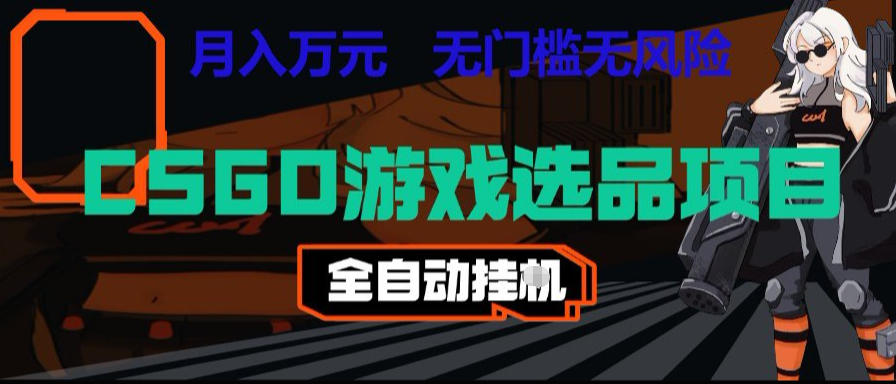 CSGO游戏自动扫货项目，全自动运行，月入1W，无风险，长期稳定可以做【揭秘】-91副业网