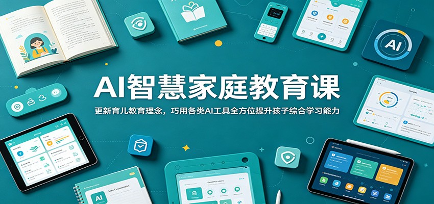 AI智慧家庭教育课：更新育儿教育理念，巧用各类AI工具全方位提升孩子综合学习能力-91副业网