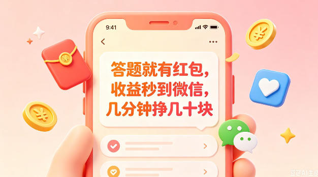 答题就有红包，收益秒到微信，几分钟挣几十块，学生党上班族宝妈都可以玩【揭秘】-91副业网