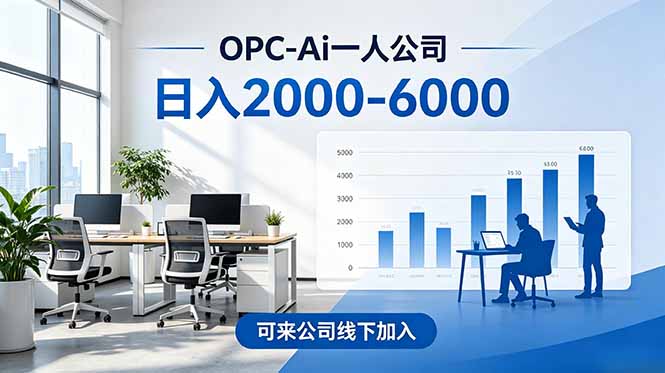 2026创业新风口—OPC一人公司模式震撼首发！日收益2000-6000+，项目绿色长久，安全稳健，合...-91副业网