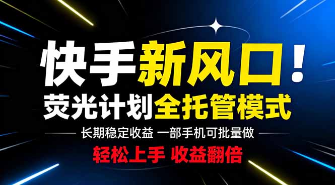 快手新风口来了！一部手机即可操作，很多人已经开始批量放大收益-91副业网