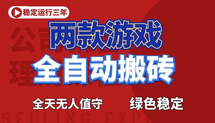 游戏全自动打金项目，日入1000+，长久稳定！-91副业网