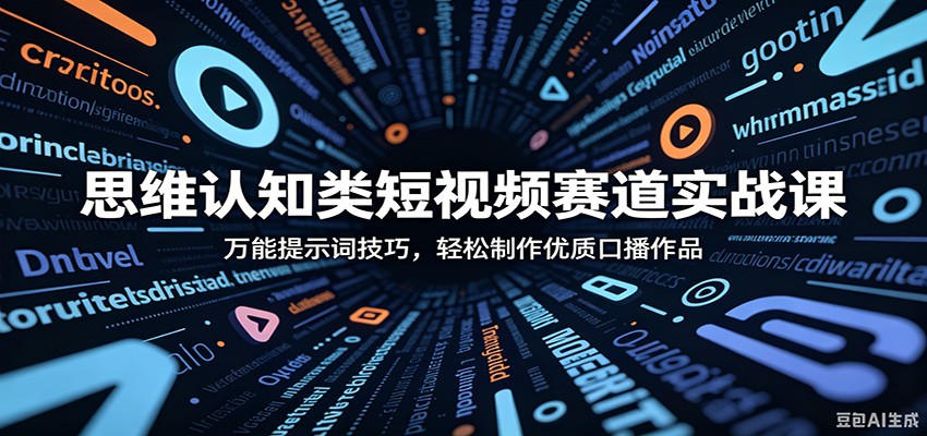 思维认知类短视频赛道实战课：万能提示词技巧，轻松制作优质口播作品-91副业网