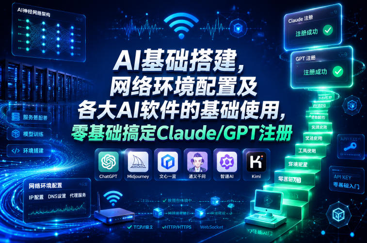 AI基础搭建，网络环境配置及各大AI软件的基础使用，零基础搞定Claude/GPT注册-91副业网
