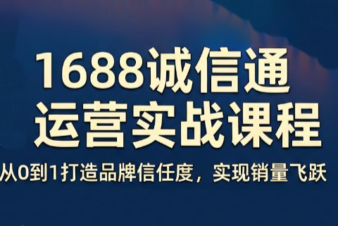看山老师·阿里巴巴1688诚信通运营课程-91副业网