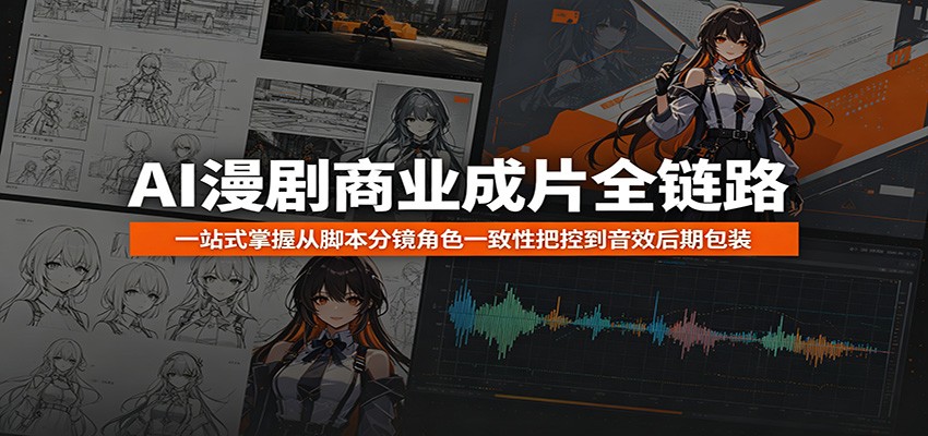AI漫剧商业成片全链路:一站式掌握从脚本分镜角色一致性把控到音效后期包装-91副业网