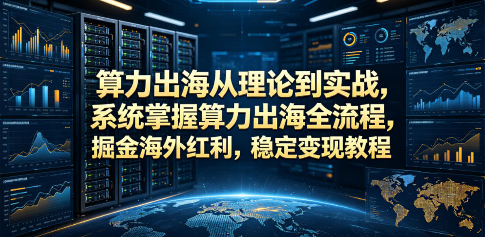 算力出海从理论到实战，系统掌握算力出海全流程，掘金海外红利，稳定变现教程-91副业网