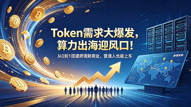Token需求大爆发，算力出海迎风口！从0到1搭建跨境新商业，普通人也能上车-91副业网