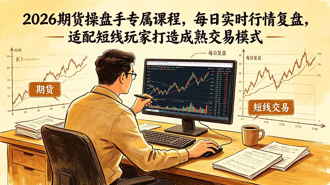 2026期货操盘手专属课程-更新6月，每日实时行情复盘，适配短线玩家打造成熟交易模式-91副业网