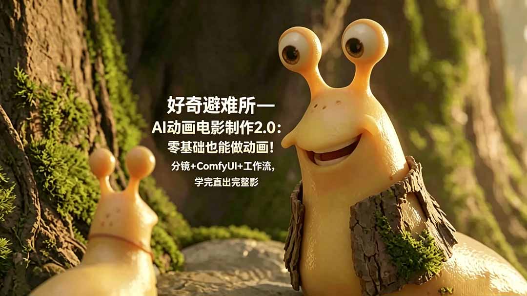 好奇避难所—AI动画电影制作2.0:零基础也能做动画!分镜+ComfyUI+工作流,学完直出完整影片-91副业网