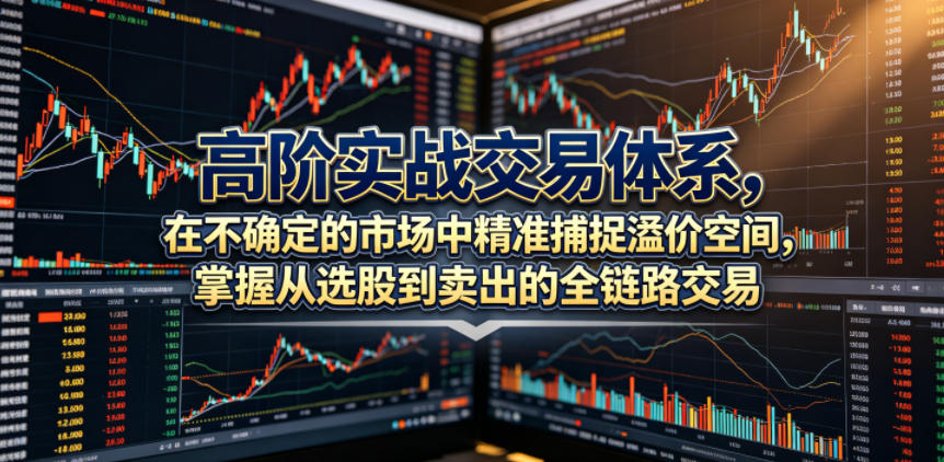 高阶实战交易体系，在不确定的市场中精准捕捉溢价空间，掌握从选股到卖出的全链路交易心法(更新6月)-91副业网