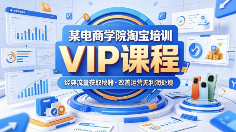 某电商学院淘宝培训VIP课程，各种经典有用的流量获取秘籍，改善运营产品没利润的处境(2026年6月)-91副业网