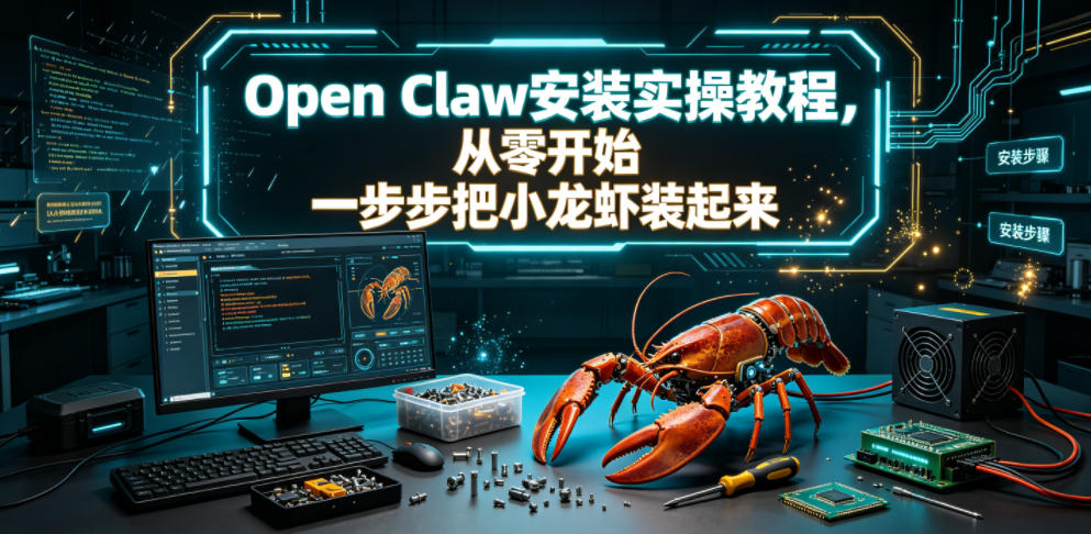 Open Claw安装实操教程，从零开始一步步一步步把小龙虾装起来-91副业网