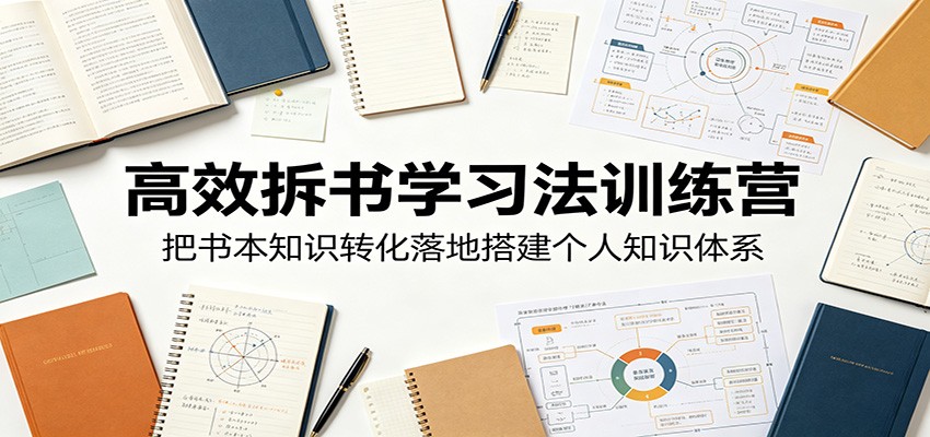 高效拆书学习法训练营,把书本知识转化落地搭建个人知识体系-91副业网