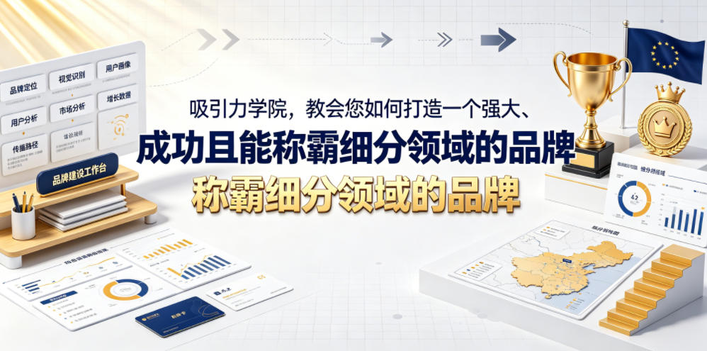 吸引力学院，教会您如何打造一个强大、成功且能称霸细分领域的品牌！【原创双语字幕】-91副业网