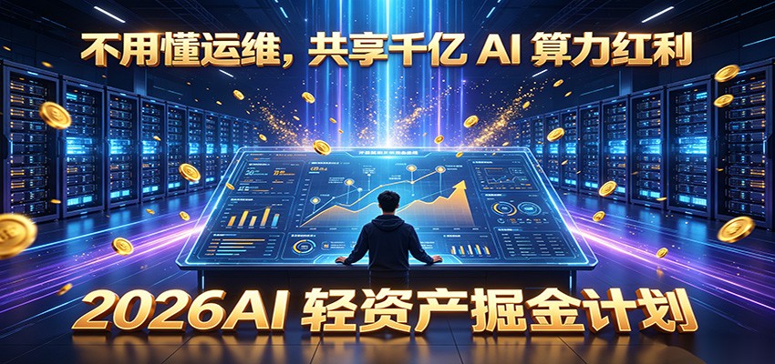 不用懂运维，共享千亿 AI 算力红利，2026AI 轻资产掘金计划-91副业网