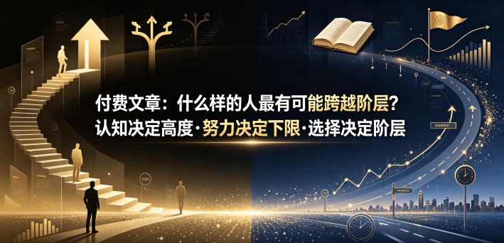 付费文章：什么样的人最有可能跨越阶层？认知决定高度·努力决定下限·选择决定阶层-91副业网