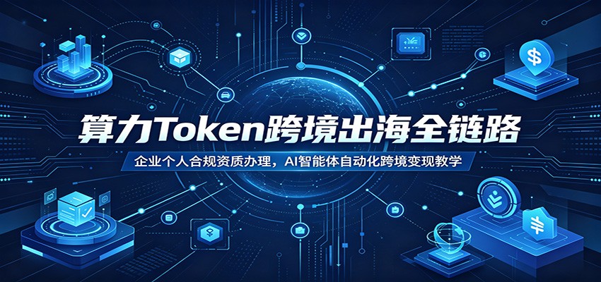 算力Token跨境出海全链路：企业个人合规资质办理，AI智能体自动化跨境变现教学-91副业网
