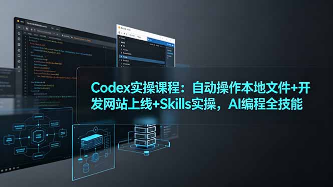 Codex实操课程：自动操作本地文件+开发网站上线+Skills实操，AI编程全技能-91副业网