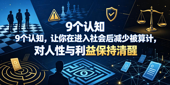 付费文章：9个认知，让你在进入社会后减少被算计，对人性与利益保持清醒-91副业网