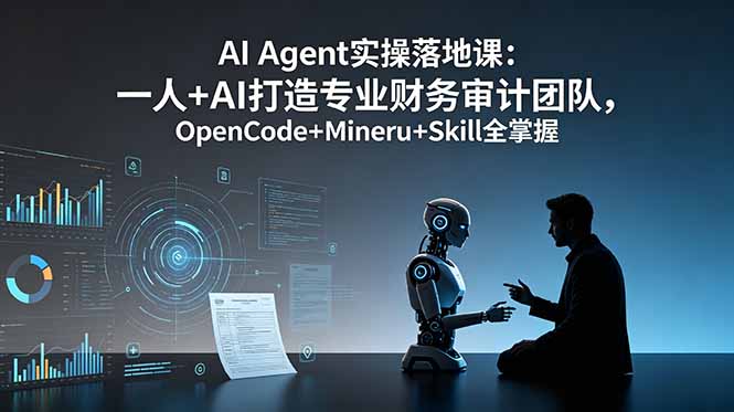 AI Agent实操落地课：一人+AI打造专业财务审计团队，OpenCode+Mineru+Skill全掌握-91副业网