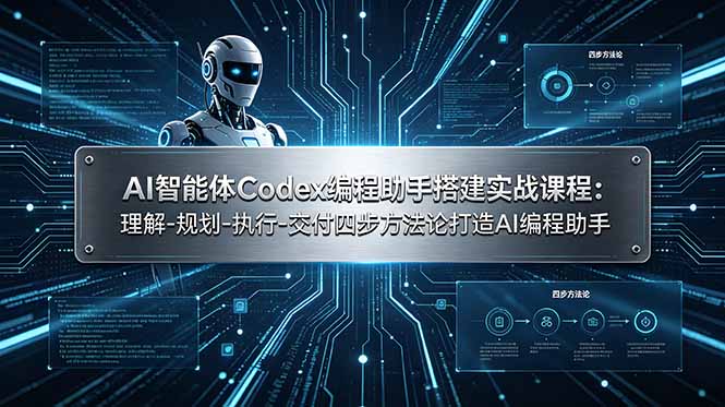 AI智能体Codex编程助手搭建实战课程：理解-规划-执行-交付四步方法论打造AI编程助手-91副业网