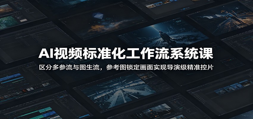 AI视频标准化工作流系统课：区分多参流与图生流，参考图锁定画面实现导演级精准控片-91副业网