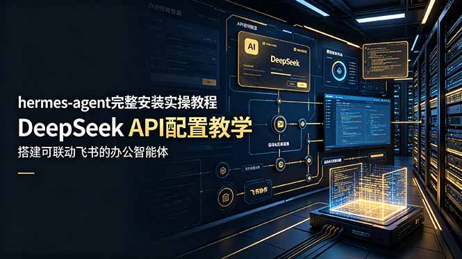 hermes-agent完整安装实操教程，DeepSeek API配置教学，搭建可联动飞书的办公智能体-91副业网