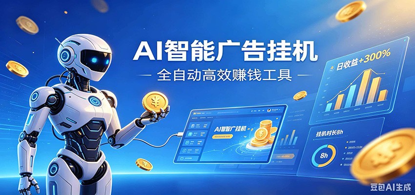 AI智能广告挂机，小白轻松上手，在家自动赚收益-91副业网