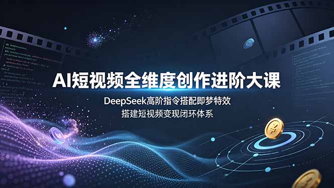 AI短视频全维度创作进阶大课，DeepSeek高阶指令搭配即梦特效，搭建短视频变现闭环体系-91副业网
