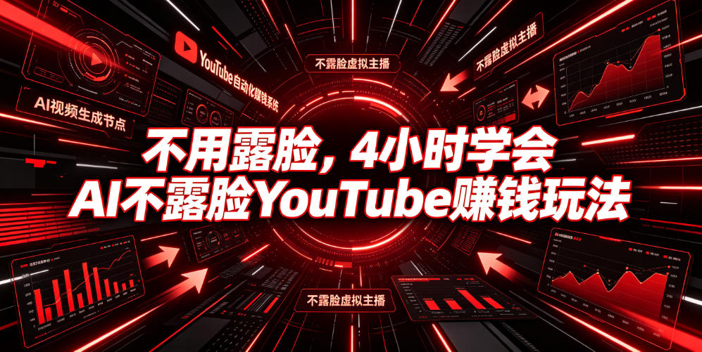 不用露脸，4小时学会AI不露脸YouTube賺钱玩法【原创双语字幕】-91副业网