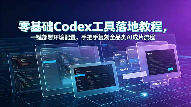 零基础Codex工具落地教程，一键部署环境配置，手把手复刻全品类AI成片流程-91副业网