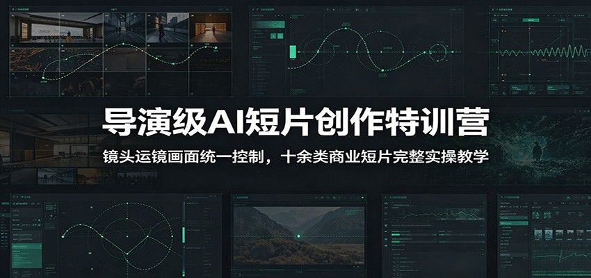 导演级AI短片创作特训营：镜头运镜画面统一控制，十余类商业短片完整实操教学(更新)-91副业网