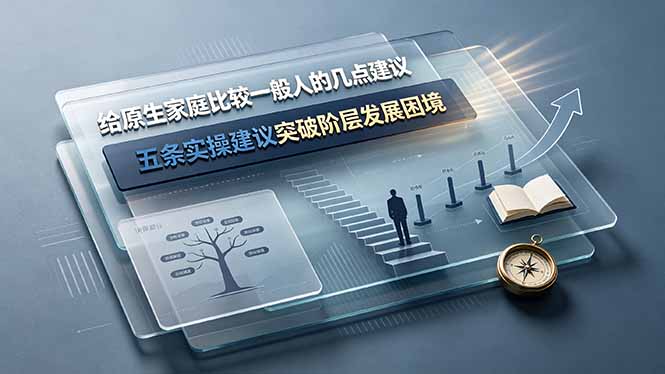 付费文章:给原生家庭比较一般人的几点建议,五条实操建议突破阶层发展困境-91副业网