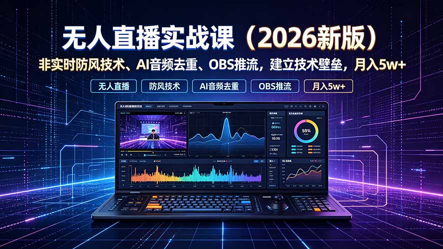 无人直播实战课(更新7月-91副业网