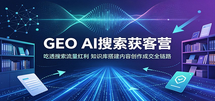 GEO AI搜索获客营：吃透搜索流量红利，知识库搭建内容创作成交全链路-91副业网
