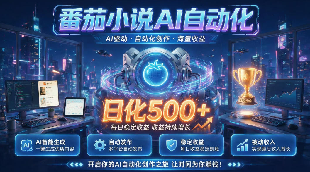 小白可做番茄AI，居家轻创业，每日稳赚500➕，普通人低门槛轻松线上增收【揭秘】-91副业网