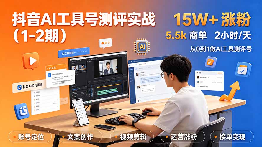 抖音AI工具号测评实战(1-2期-91副业网