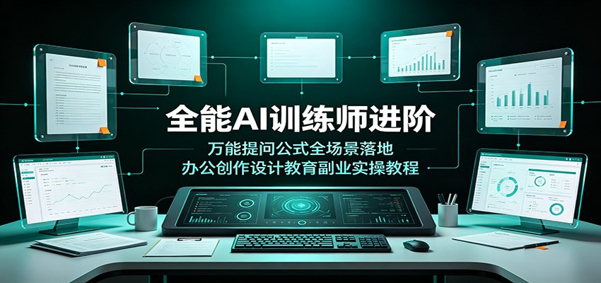 全能AI训练师进阶：万能提问公式全场景落地，办公创作设计教育副业实操教程-91副业网