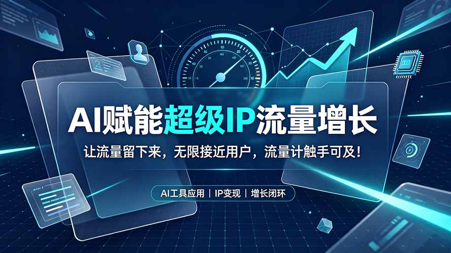 AI赋能超级IP流量增长:让流量留下来,无限接近用户,流量计触手可及!-91副业网