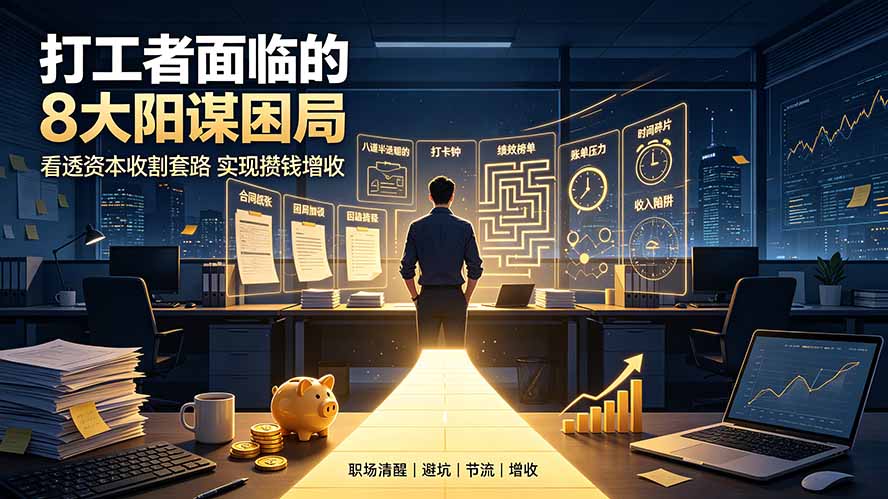 付费文章:打工者面临的8大阳谋困局,看透资本收割套路实现攒钱增收-91副业网