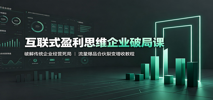 互联式盈利思维企业破局课:破解传统企业经营死局,流量爆品合伙裂变增收教程-91副业网