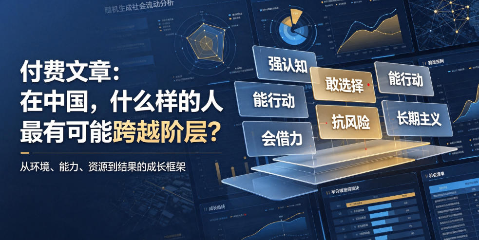 付费文章：在中国，什么样的人最有可能跨越阶层？-91副业网