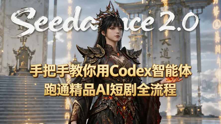 手把手教你用Seedance2.0+Codex智能体跑通精品AI短剧全流程(附3种skill技能-91副业网
